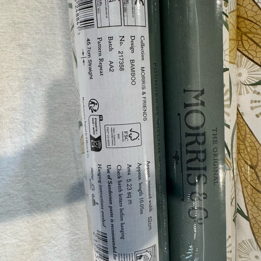 Bamboo Wallpaper by Morris & Co. - 4 rolls in Sunflower